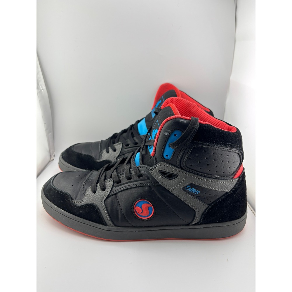 DVS Honcho Mens Black Red Blue High Top Skate Shoes DVF0000333 Size 11